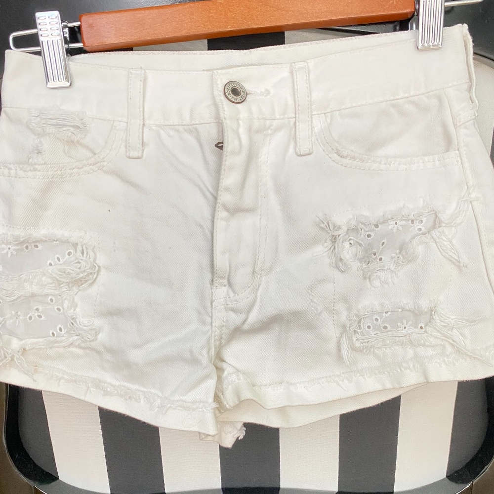 Abercrombie Kids White Jean Shorts